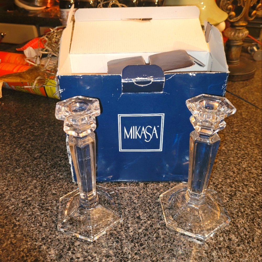 Mikasa Silver Candle Holders Elegant Accents